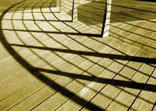 Wood with shadows